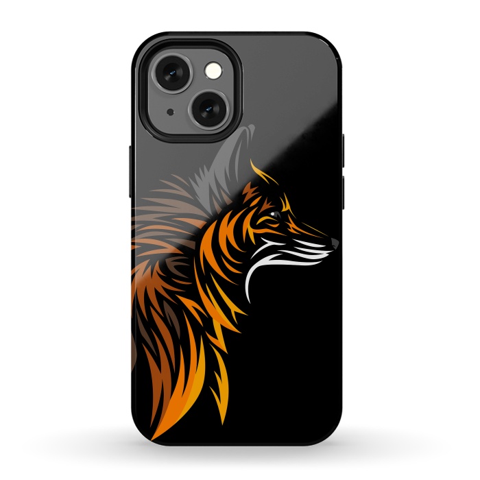 iPhone 13 mini StrongFit Tribal fox face by Alberto