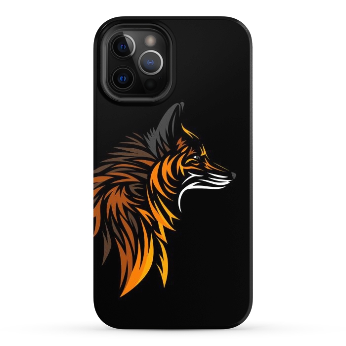 iPhone 12 Pro Max StrongFit Tribal fox face by Alberto