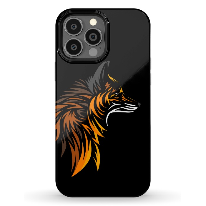 iPhone 13 Pro Max StrongFit Tribal fox face by Alberto