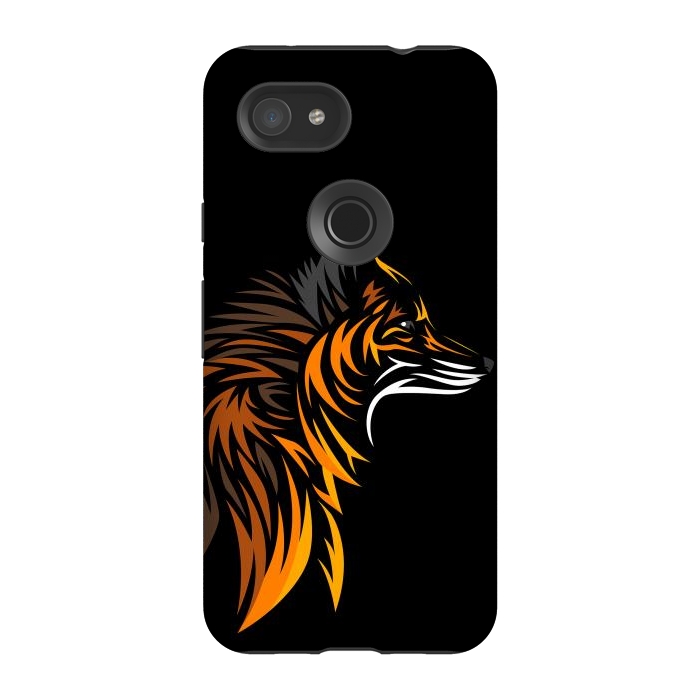 Pixel 3A StrongFit Tribal fox face by Alberto