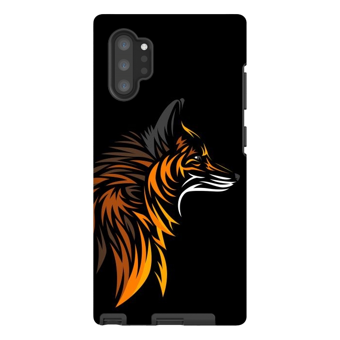 Galaxy Note 10 plus StrongFit Tribal fox face by Alberto