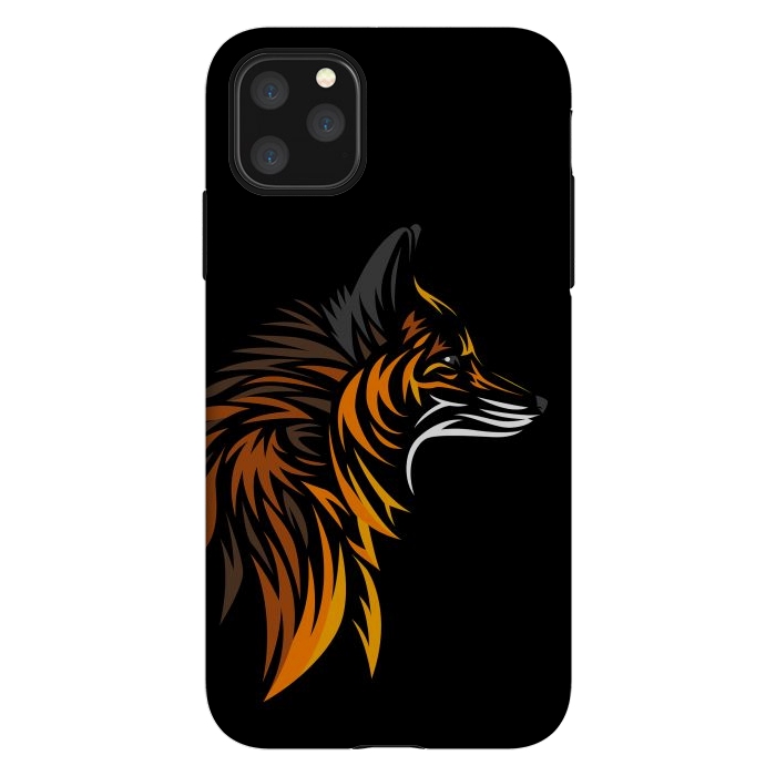 iPhone 11 Pro Max StrongFit Tribal fox face by Alberto
