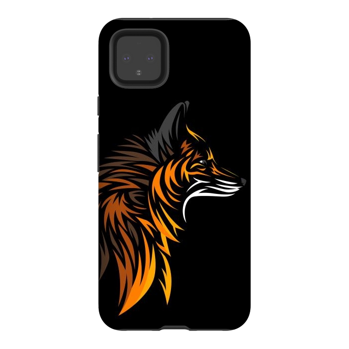 Pixel 4XL StrongFit Tribal fox face by Alberto