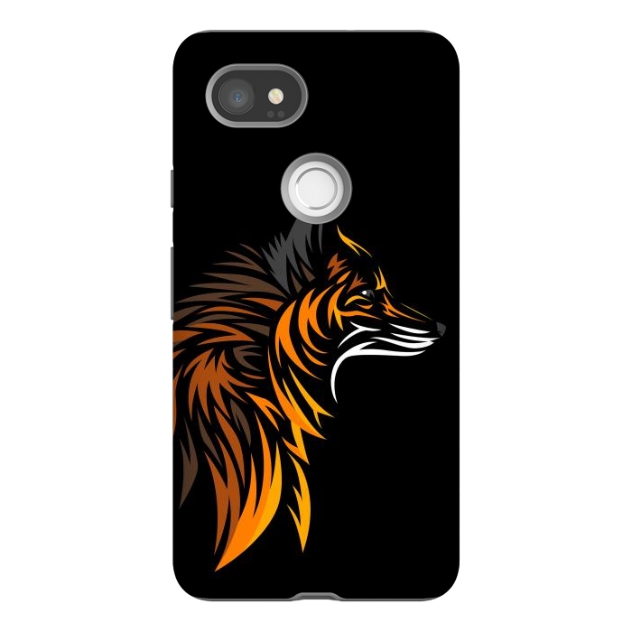 Pixel 2XL StrongFit Tribal fox face by Alberto
