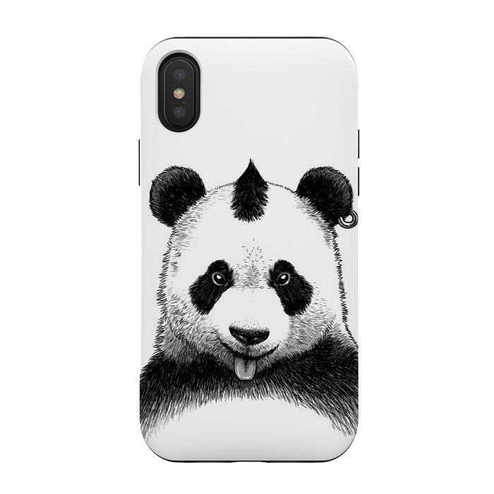 iPhone Xs / X StrongFit Punk Panda by Alberto