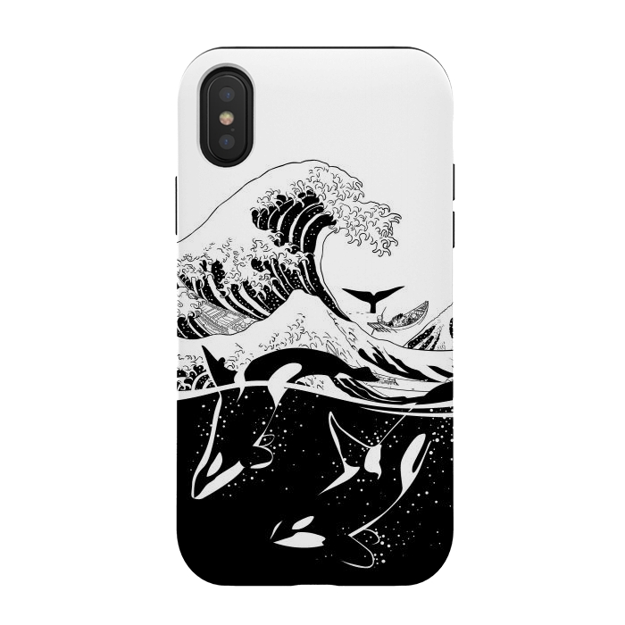 iPhone Xs / X StrongFit Wave killer Whale by Alberto