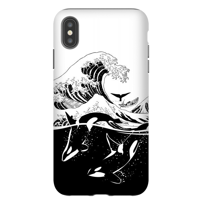 iPhone Xs Max StrongFit Wave killer Whale by Alberto