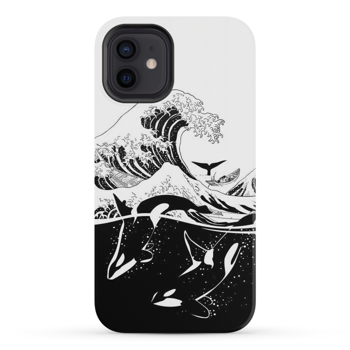iPhone 12 mini StrongFit Wave killer Whale by Alberto