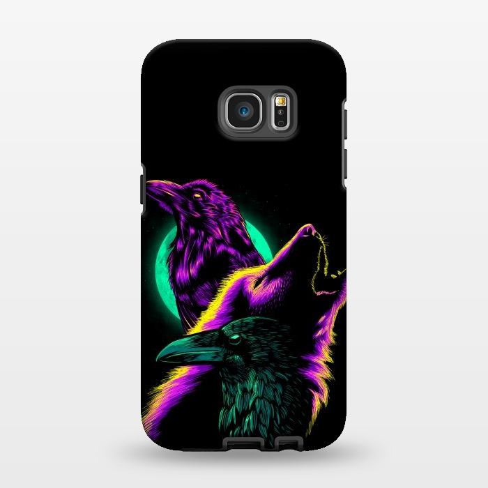 Galaxy S7 EDGE StrongFit Raven and wolf by Alberto