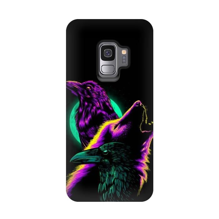 Galaxy S9 StrongFit Raven and wolf by Alberto