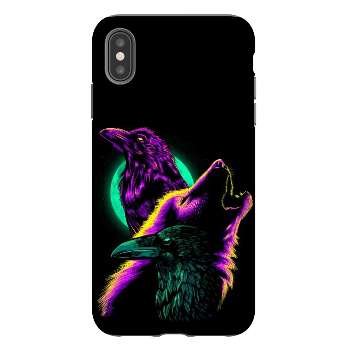 iPhone Xs Max StrongFit Raven and wolf by Alberto