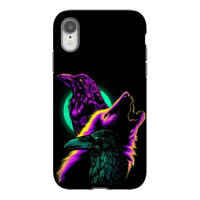 iPhone Xr StrongFit Raven and wolf by Alberto