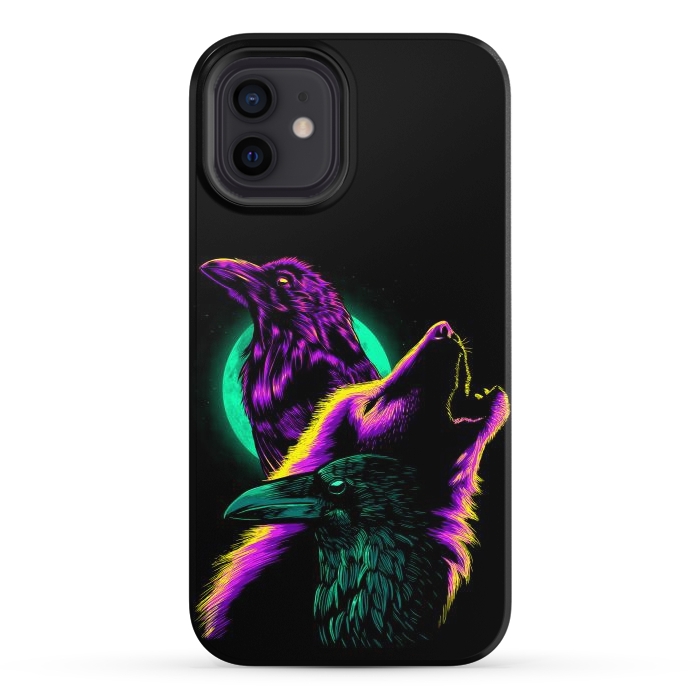 iPhone 12 StrongFit Raven and wolf by Alberto