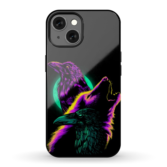 iPhone 13 StrongFit Raven and wolf by Alberto