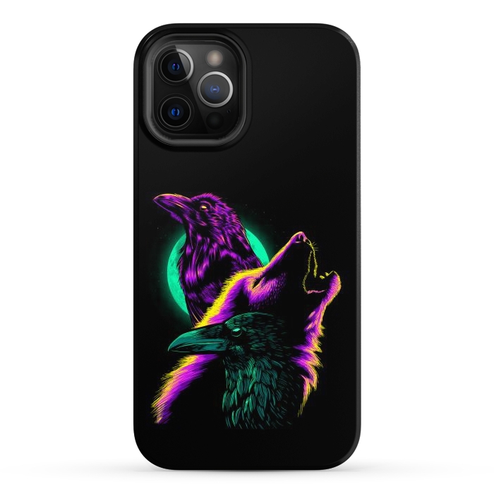 iPhone 12 Pro Max StrongFit Raven and wolf by Alberto
