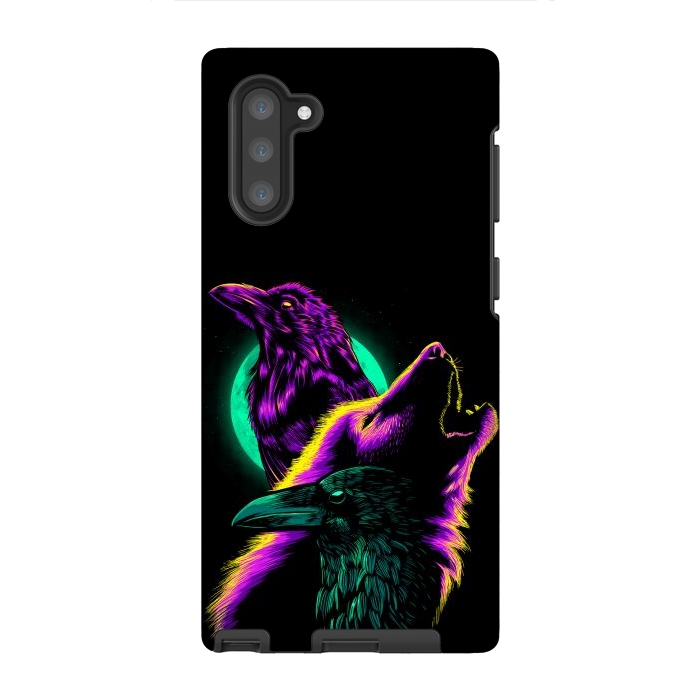 Galaxy Note 10 StrongFit Raven and wolf by Alberto