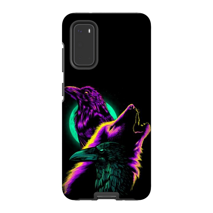 Galaxy S20 StrongFit Raven and wolf by Alberto