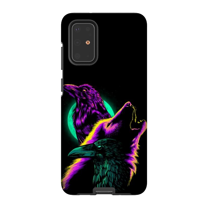 Galaxy S20 Plus StrongFit Raven and wolf by Alberto