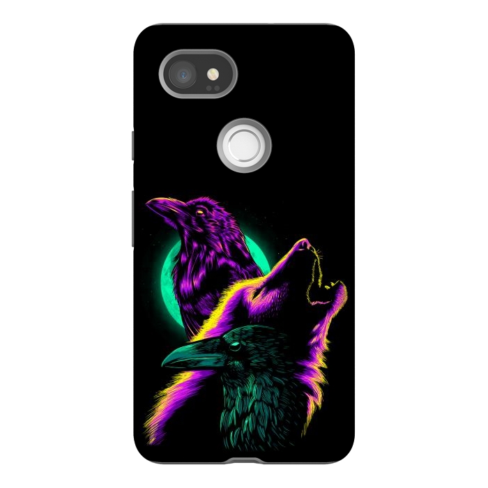 Pixel 2XL StrongFit Raven and wolf by Alberto