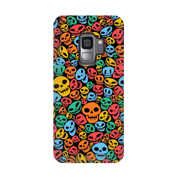 Galaxy S9 StrongFit Color Skulls by Alberto