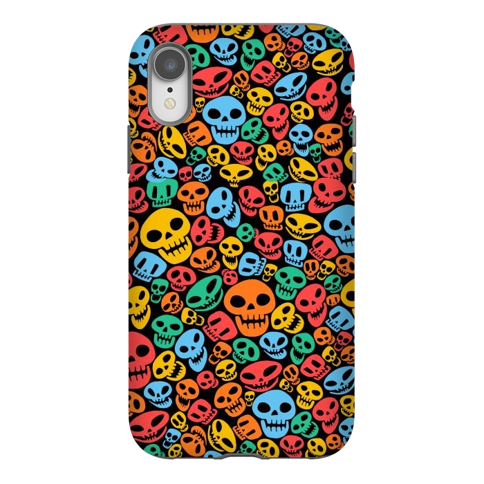 iPhone Xr StrongFit Color Skulls by Alberto
