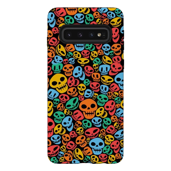 Galaxy S10 StrongFit Color Skulls by Alberto