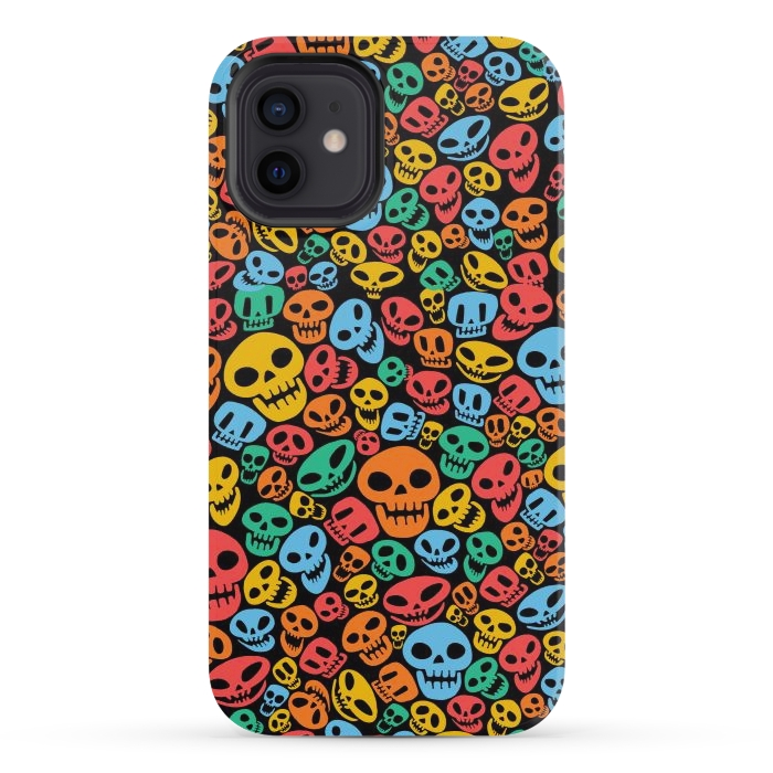 iPhone 12 mini StrongFit Color Skulls by Alberto