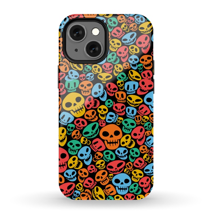 iPhone 13 mini StrongFit Color Skulls by Alberto