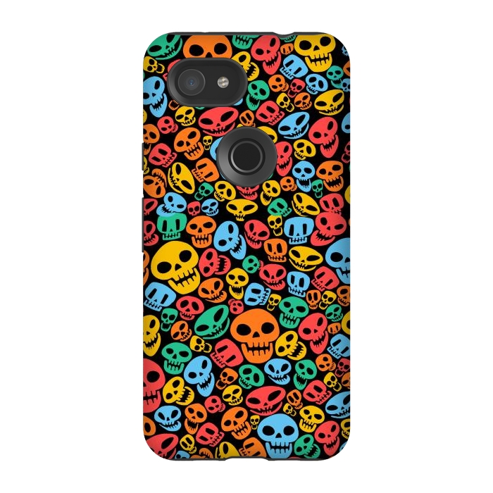 Pixel 3A StrongFit Color Skulls by Alberto