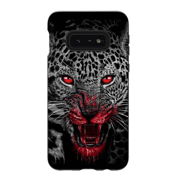 Galaxy S10e StrongFit Blood Leopard by Alberto