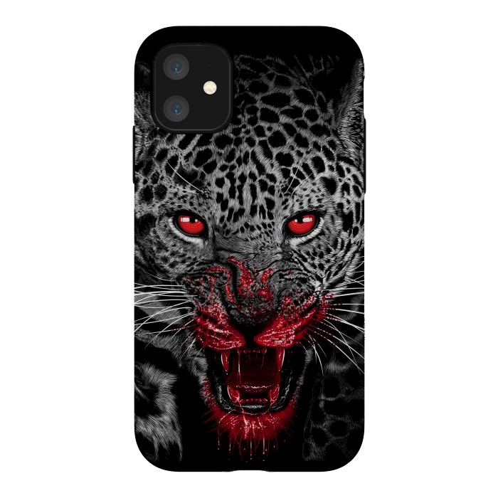 iPhone 11 StrongFit Blood Leopard by Alberto