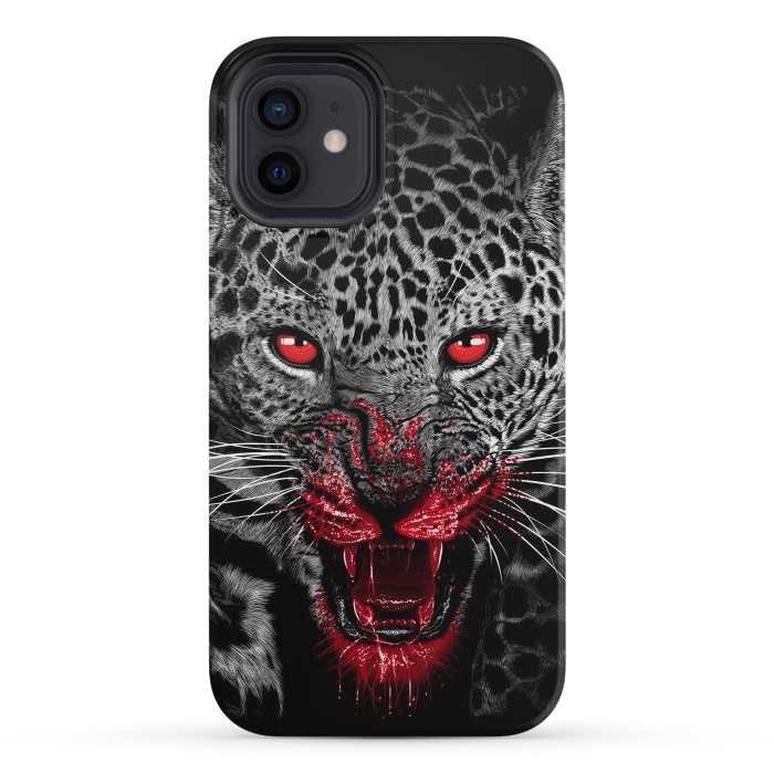 iPhone 12 mini StrongFit Blood Leopard by Alberto