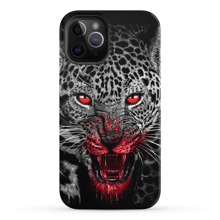 iPhone 12 Pro StrongFit Blood Leopard by Alberto