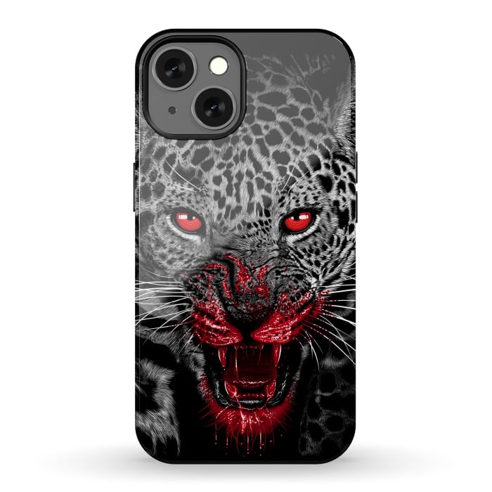 iPhone 13 StrongFit Blood Leopard by Alberto