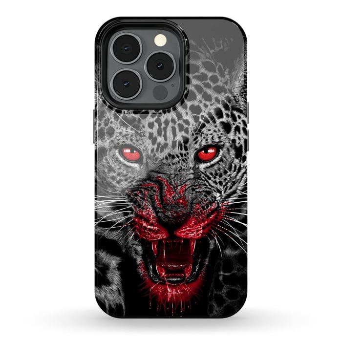 iPhone 13 pro StrongFit Blood Leopard by Alberto