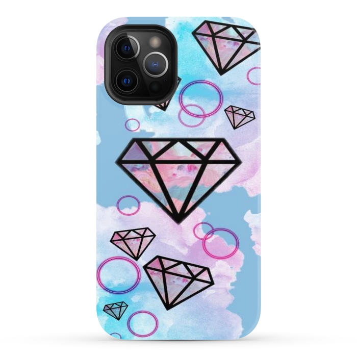iPhone 12 Pro Max StrongFit Aesthetic Diamond Clouds by CAS