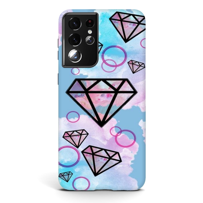 Galaxy S21 ultra StrongFit Aesthetic Diamond Clouds by CAS