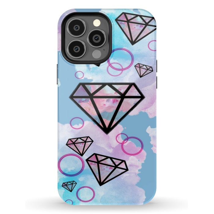 iPhone 13 Pro Max StrongFit Aesthetic Diamond Clouds by CAS