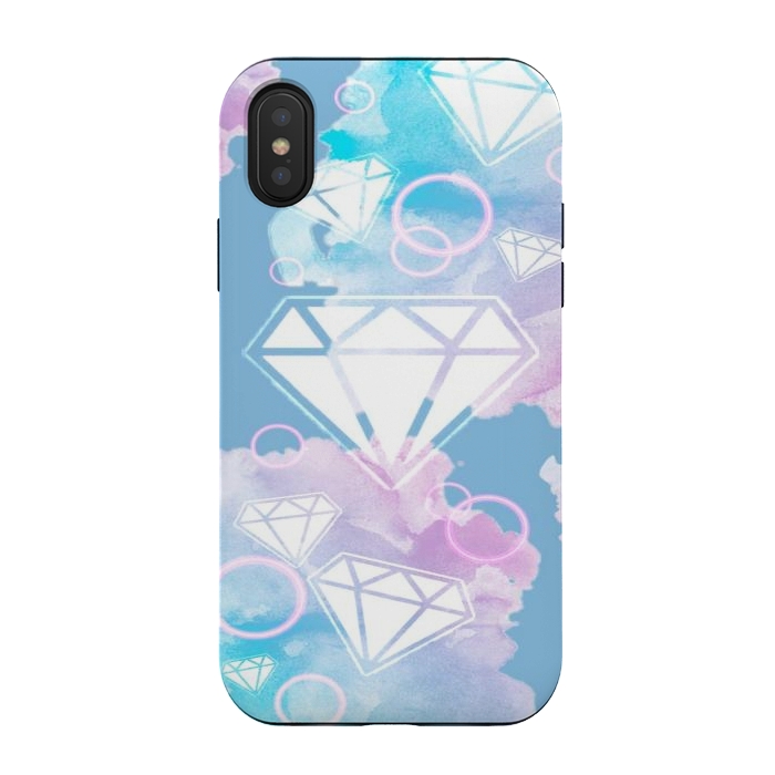 iPhone Xs / X StrongFit Aesthetic Diamond Clouds by CAS