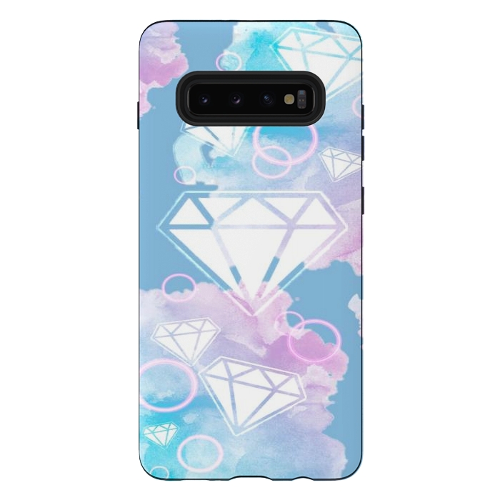 Galaxy S10 plus StrongFit Aesthetic Diamond Clouds by CAS