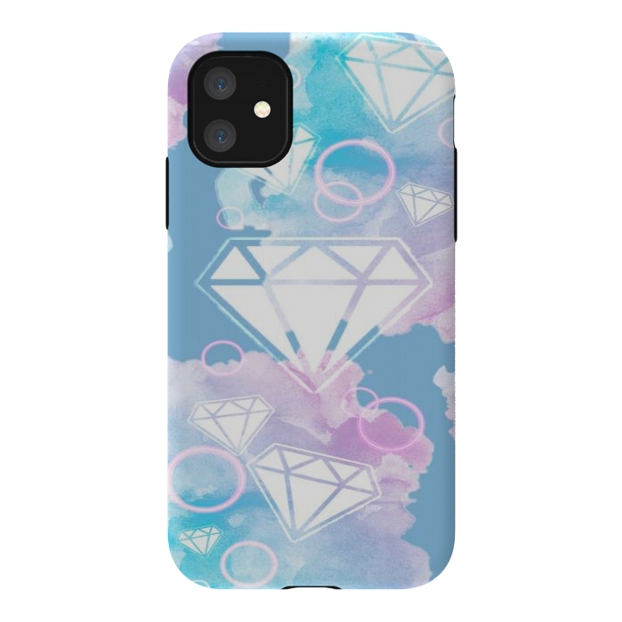 iPhone 11 StrongFit Aesthetic Diamond Clouds by CAS