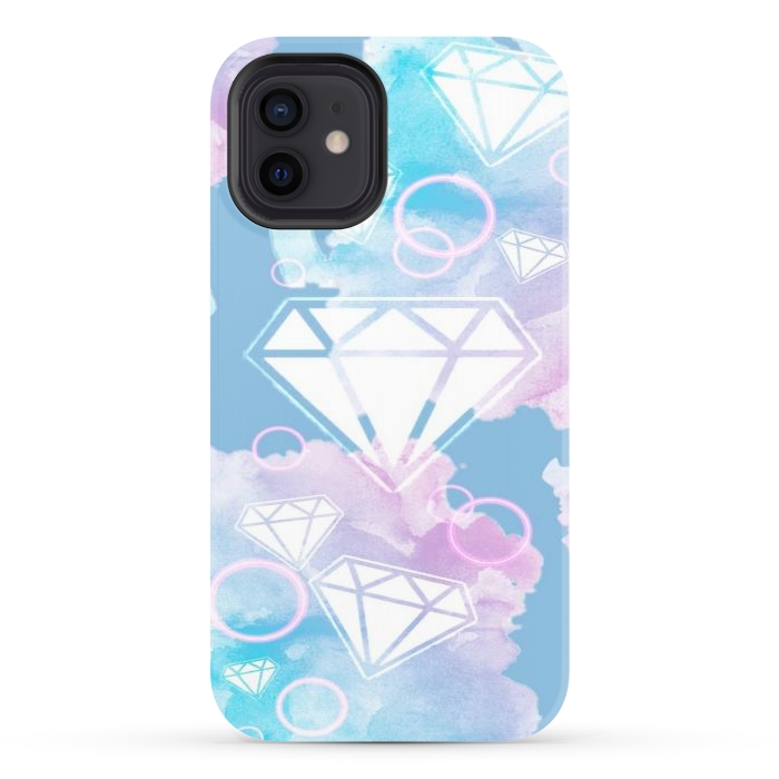 iPhone 12 StrongFit Aesthetic Diamond Clouds by CAS