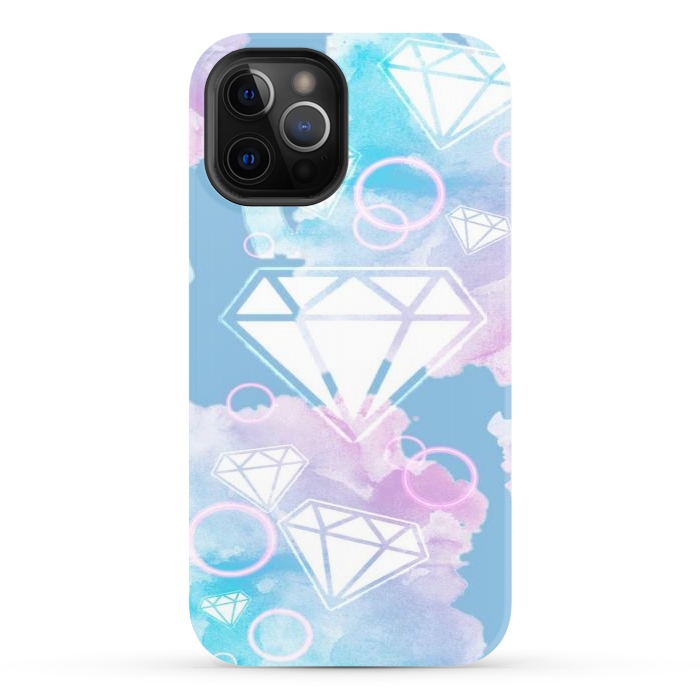iPhone 12 Pro StrongFit Aesthetic Diamond Clouds by CAS
