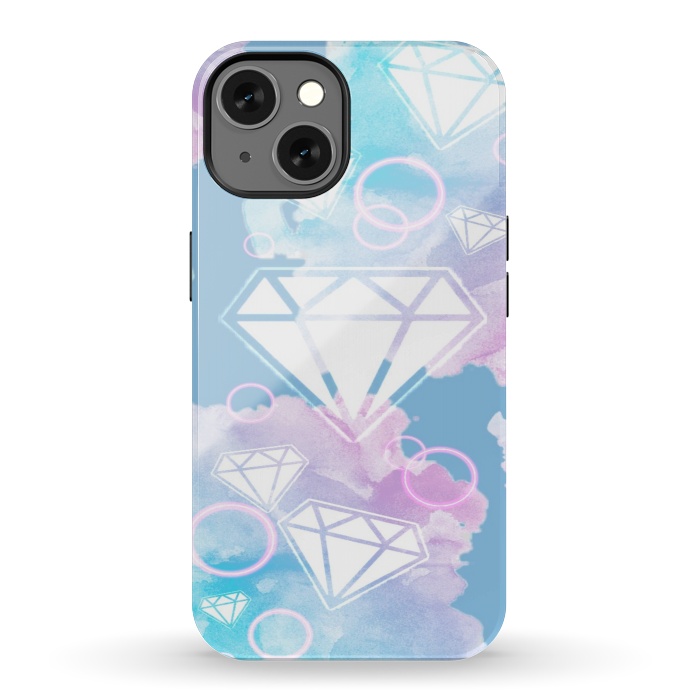 iPhone 13 StrongFit Aesthetic Diamond Clouds by CAS