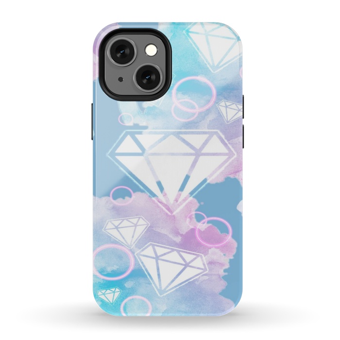 iPhone 13 mini StrongFit Aesthetic Diamond Clouds by CAS