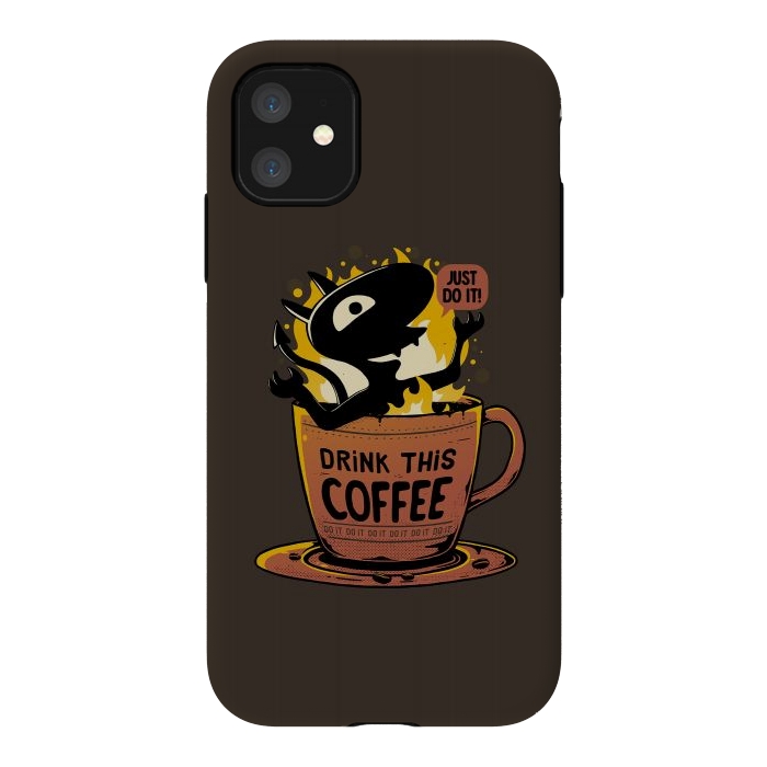 iPhone 11 StrongFit Luci Coffee by eduely