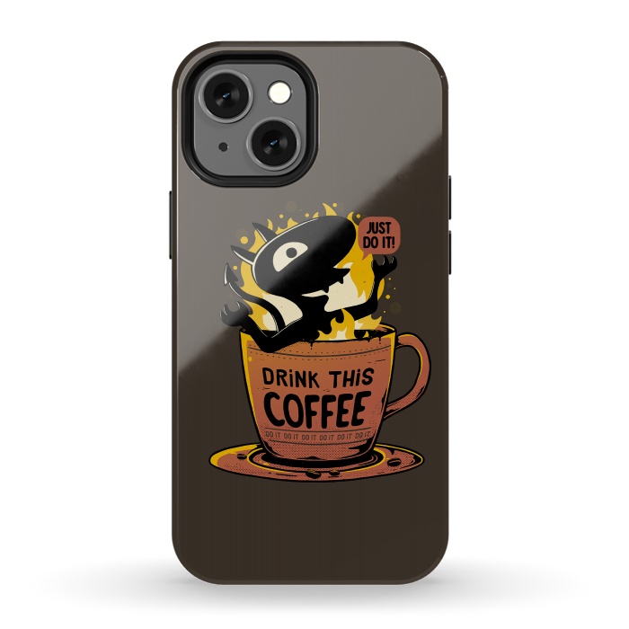 iPhone 13 mini StrongFit Luci Coffee by eduely