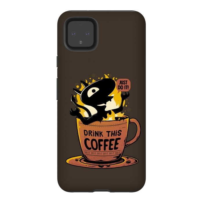 Pixel 4XL StrongFit Luci Coffee by eduely