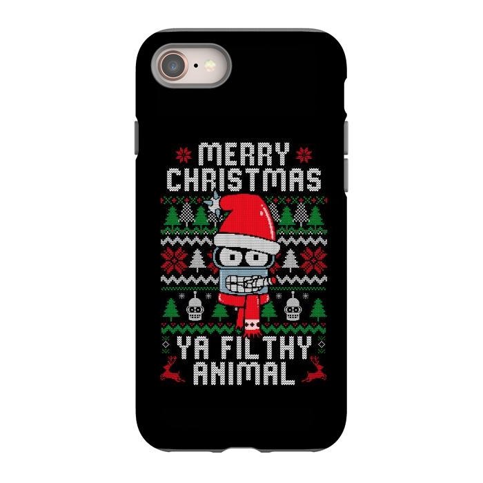 iPhone 8 StrongFit Merry Christmas Ya Filthy Animal by eduely