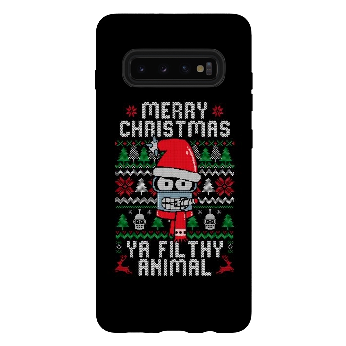 Galaxy S10 plus StrongFit Merry Christmas Ya Filthy Animal by eduely